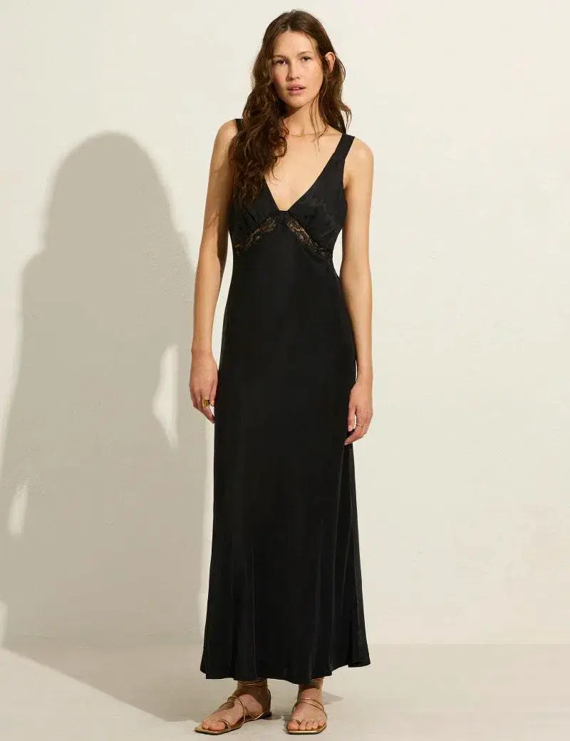 Auguste Aurelia Maxi Dress Black Size 12 for rent on The Volte - main image