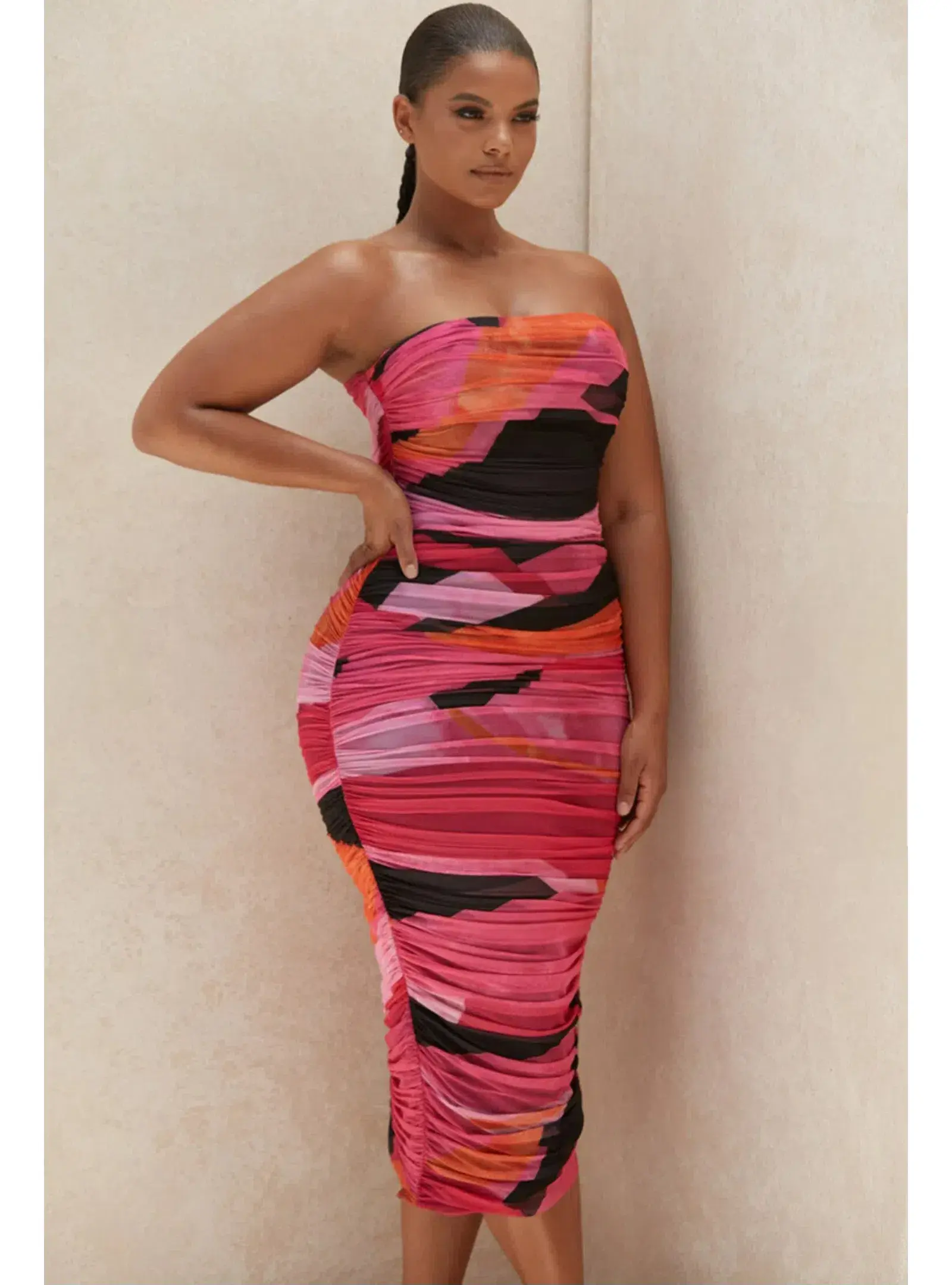 House of CB Sasha Midi Dress Multi Size L / AU 12 - Image 3