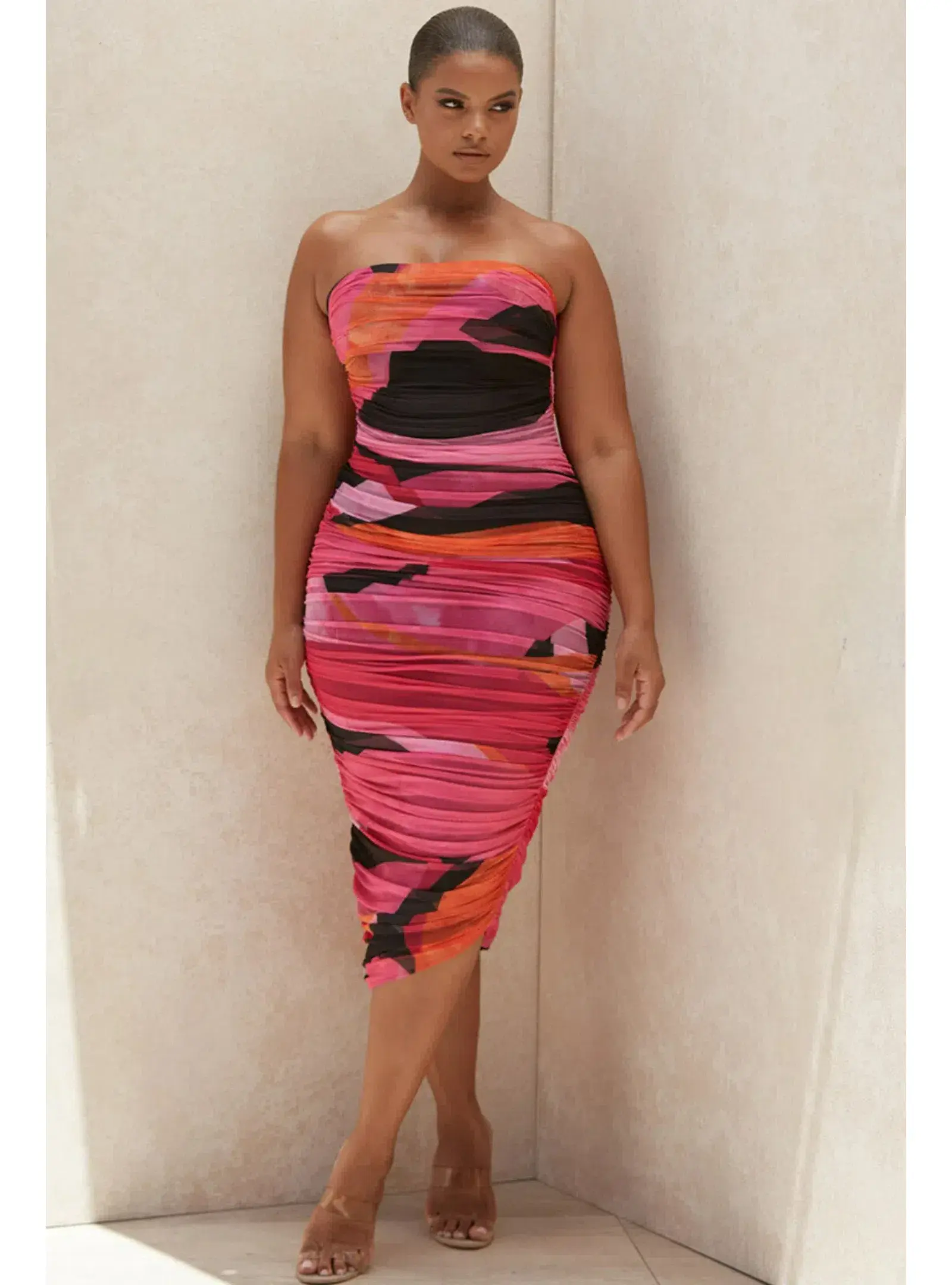 House of CB Sasha Midi Dress Multi Size L / AU 12 - Image 1