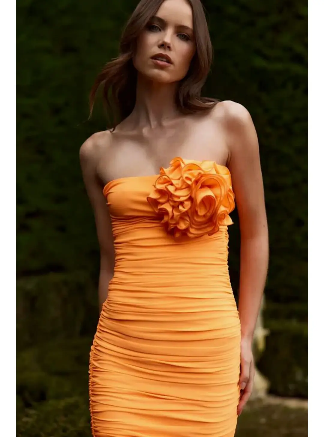 Bianca & Bridgett Tara Gown Orange Size AU 12 for rent on The Volte - main image