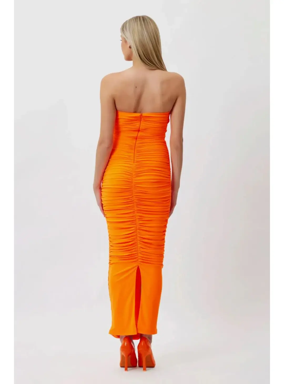 Bianca & Bridgett Tara Gown Orange Size AU 12 for rent on The Volte - main image