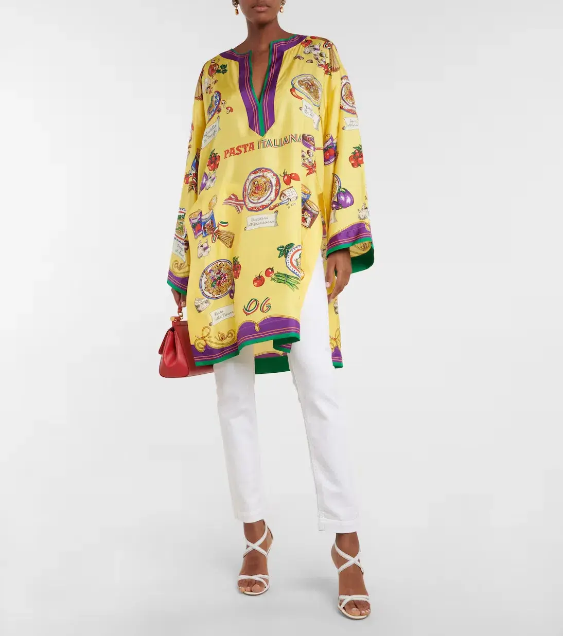 Dolce & Gabbana Silk Kaftan Print Size 12 - Image 1