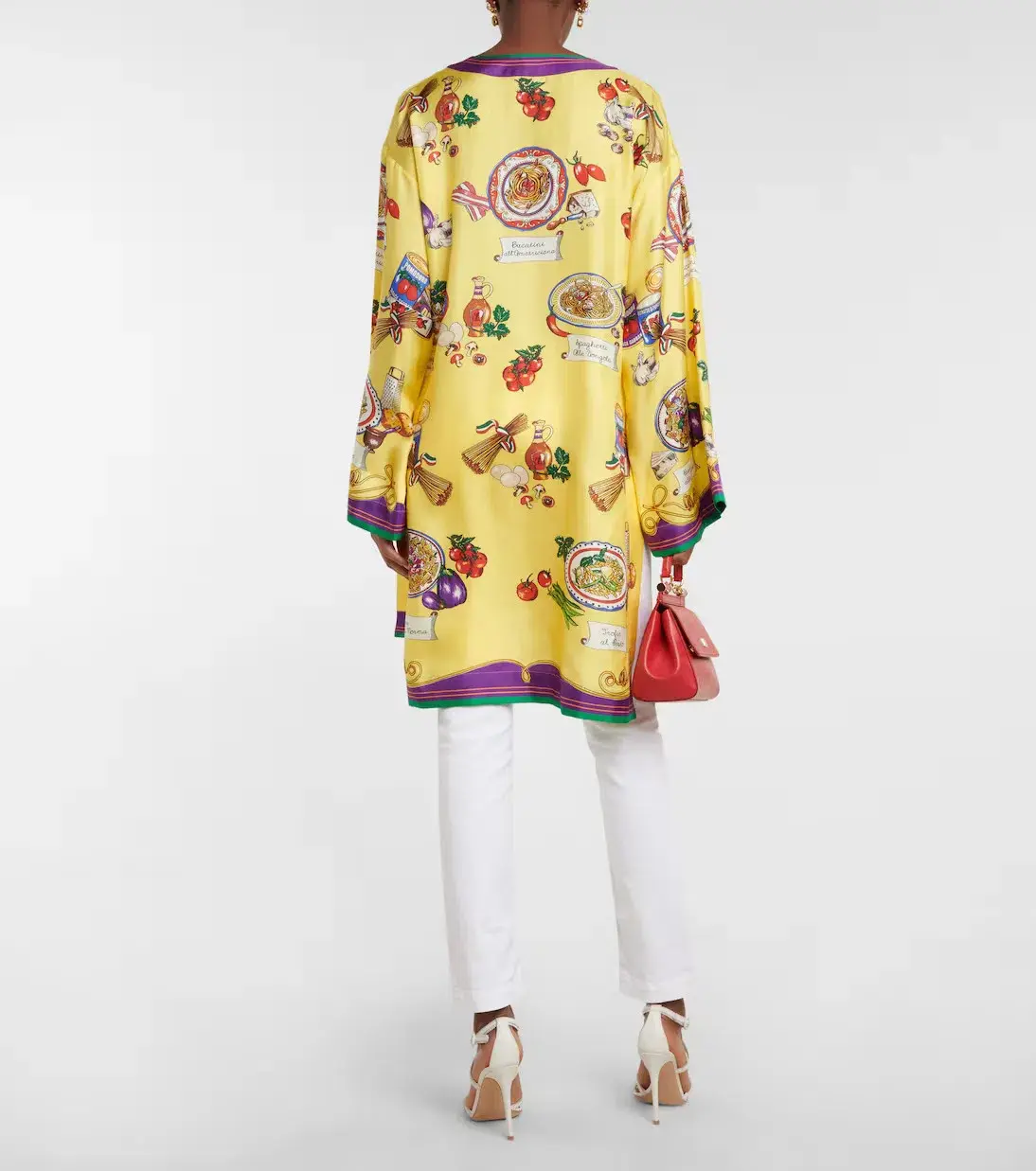 Dolce & Gabbana Silk Kaftan Print Size 12 - Image 3