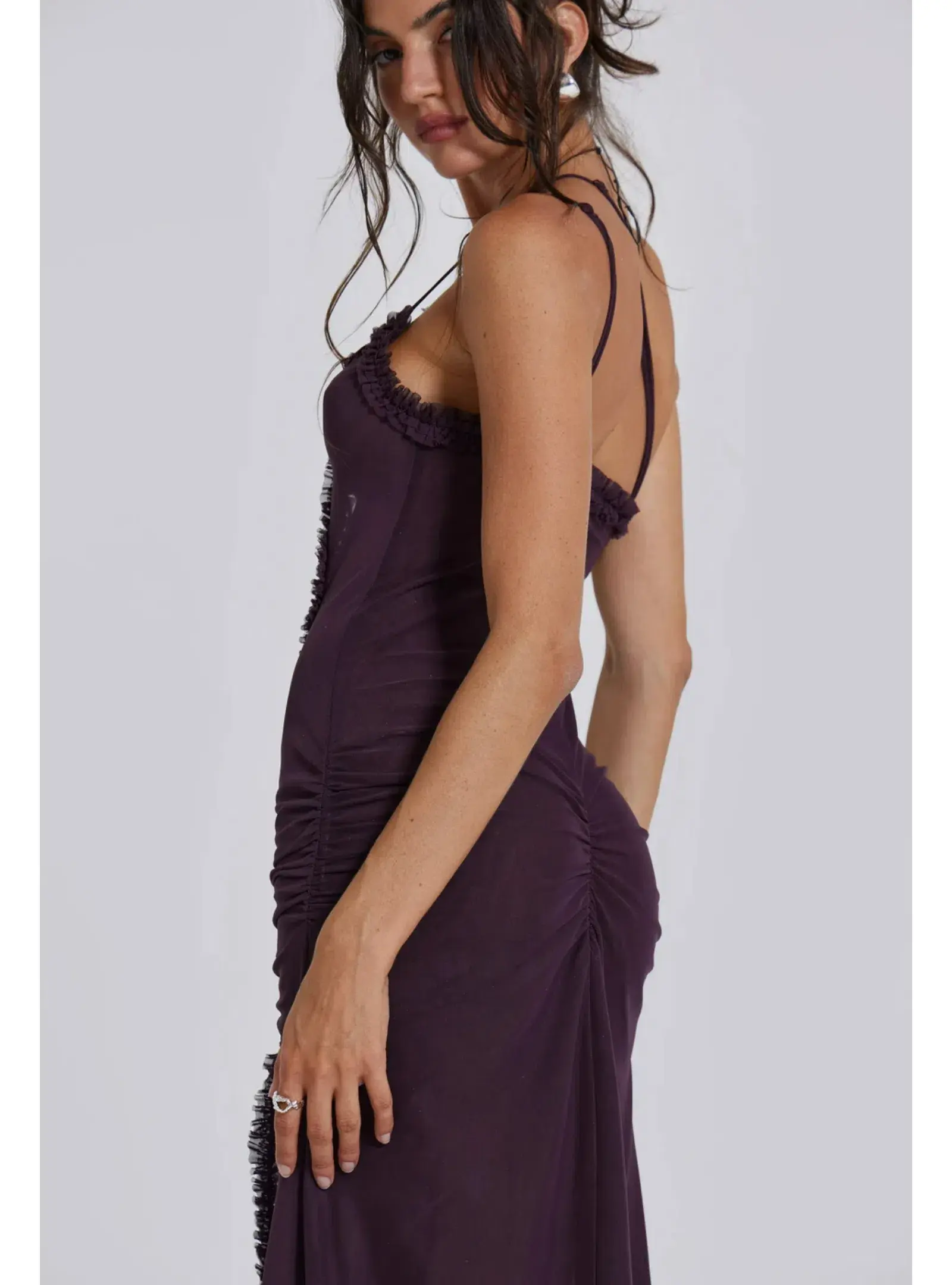Jaded London Fatale Maxi Dress in Dusk Size AU 6 - Image 5