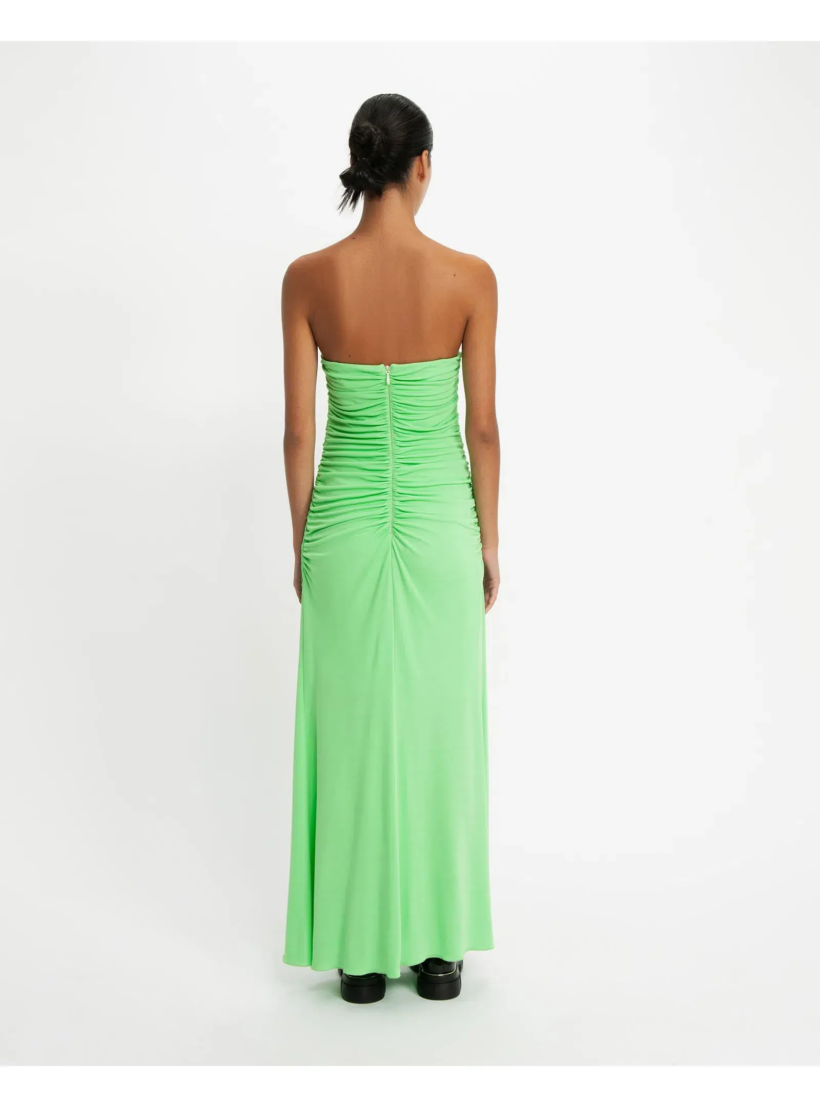 Cue Jersey Bandeau Gown Summer Green Size AU 10 - Image 3