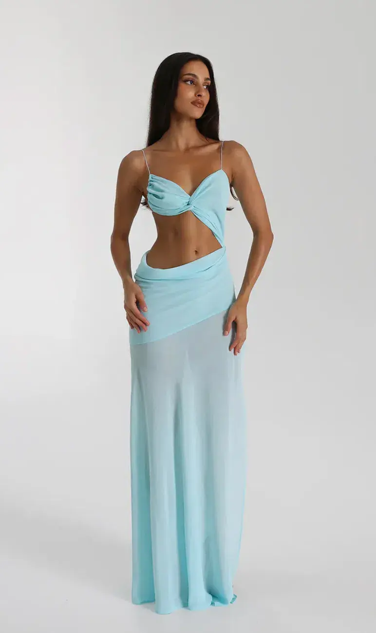 Natalie Rolt	‘Dahlia’ gown	S/8	Blue - Image 1