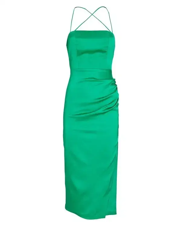 Manning Cartell Miami Heat Tie Back Midi Backless Dress Green Size 6 - Image 3