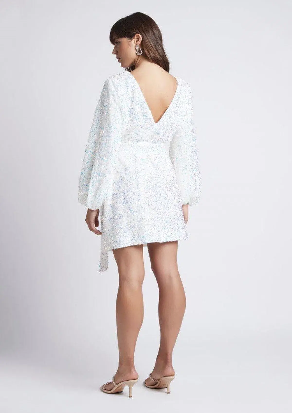 Sheike Xanadu Mini Dress White Size 14 - Image 4