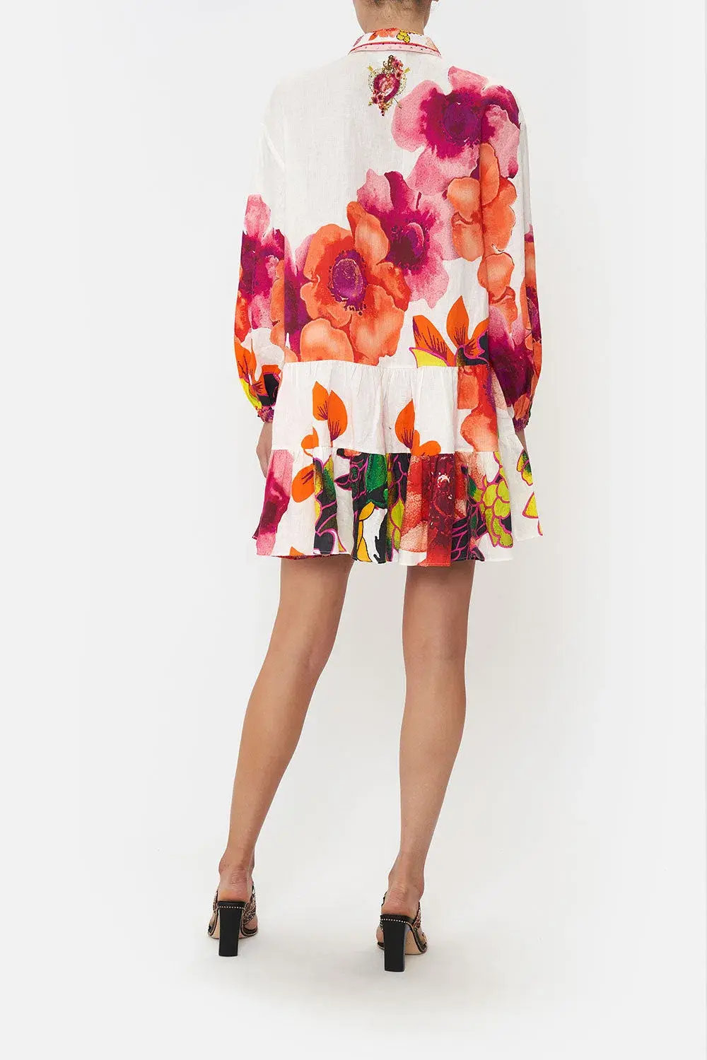 Camilla Pretty As A Poppy Tiered Shirt Dress Size L / AU 14 - Image 3