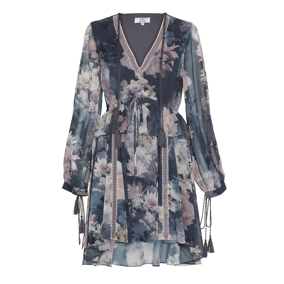 We Are Kindred Alanah Frill Dress Water Lily Print Size  - Image 4