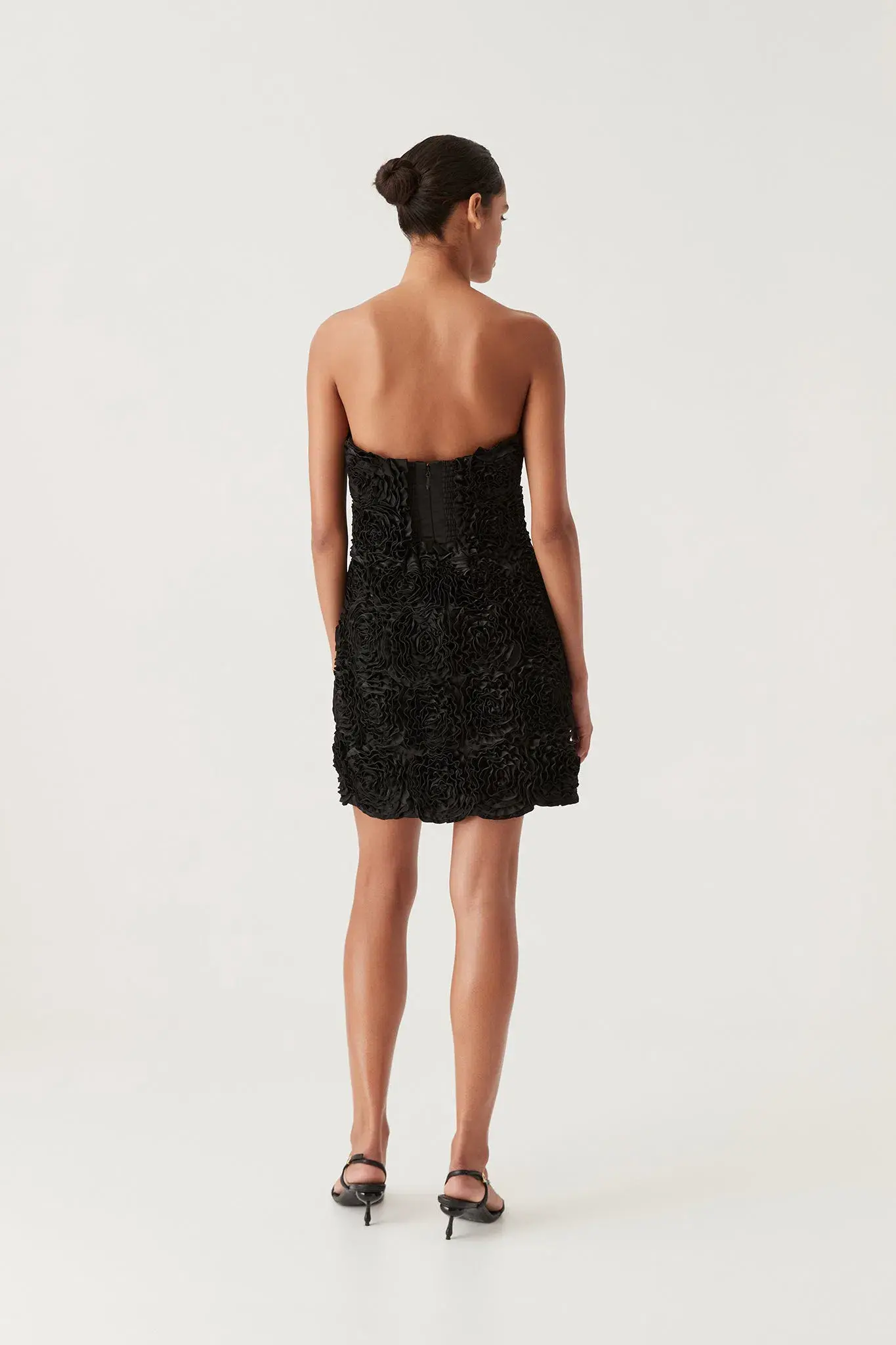 Aje Gazer Rosette Mini Dress Black Size 8 - Image 2