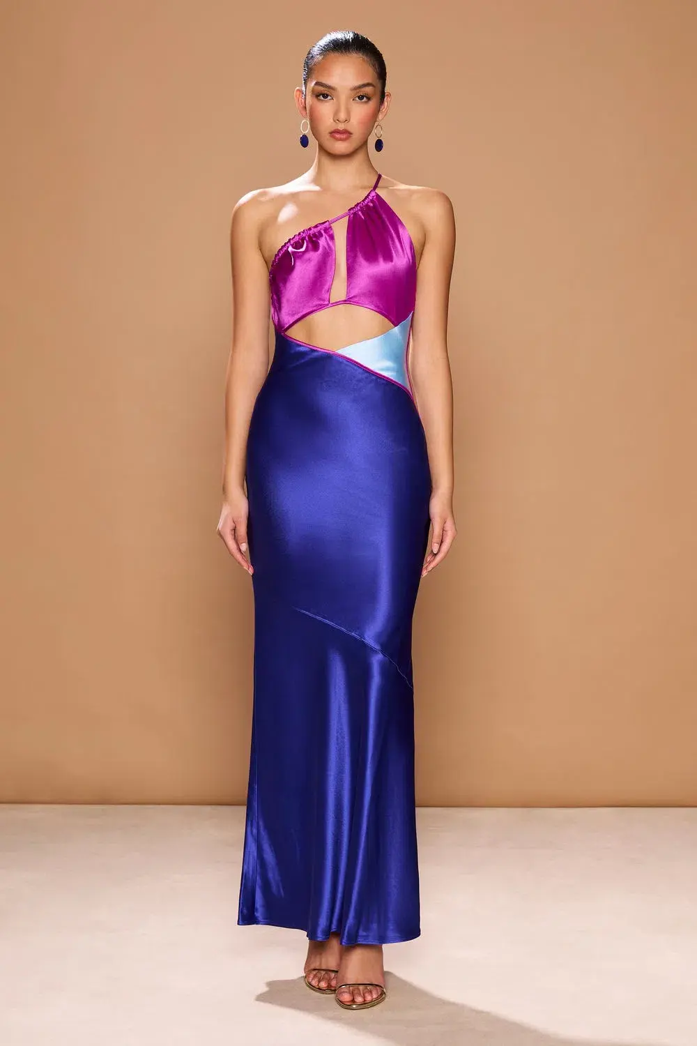 Sonya Moda Auora Spliced Maxi Dress Viola-Blu Size 10 - Image 7
