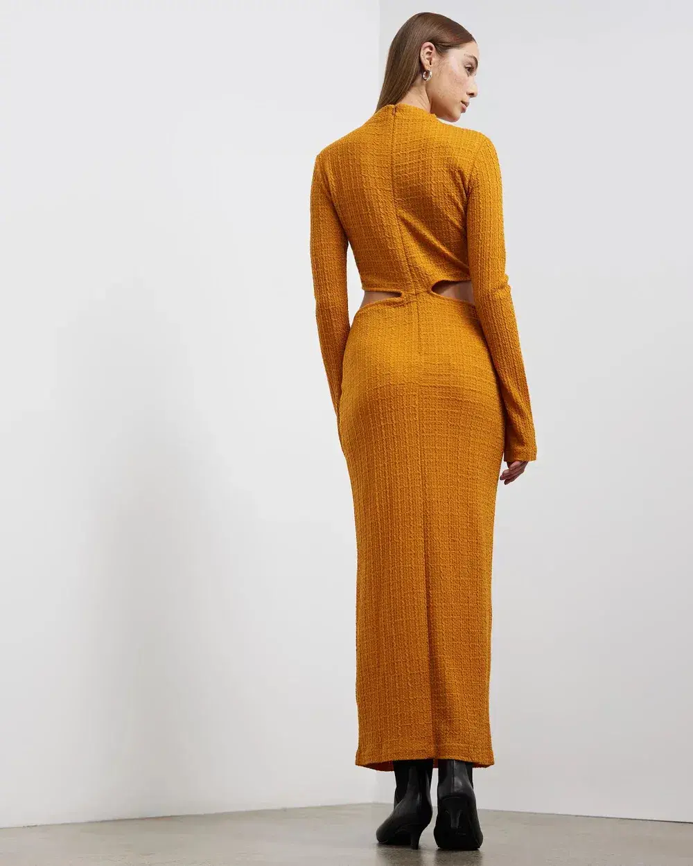 Camilla and Marc Nemesia Long Sleeve Dress Burnt Orange Size 10 for rent on The Volte - main image