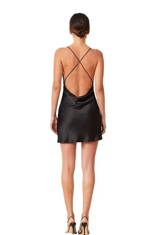 Bec & Bridge Pearl Bay Mini Dress Black Size AU 10 for rent on The Volte - main image