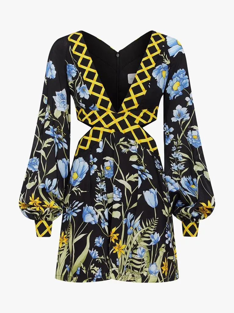 Alice McCall Flower Girl Cut Out Mini Dress Black Size 4  - Image 5