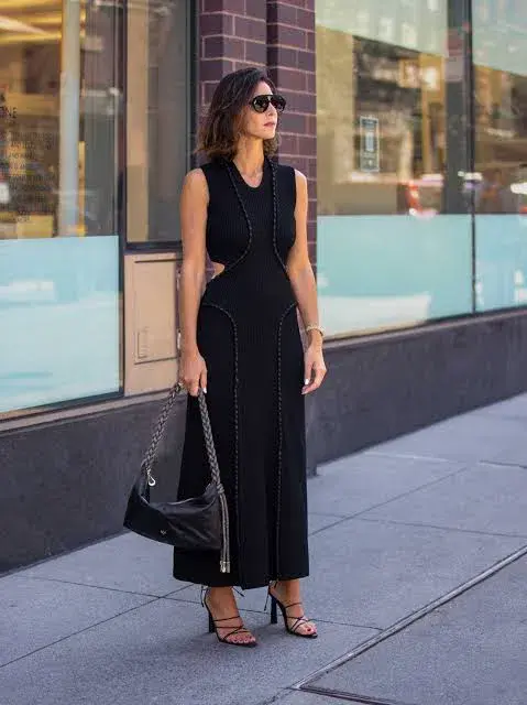 Aje Arp Cut Out Knit Midi Dress Black Size M / AU 10 - Image 4