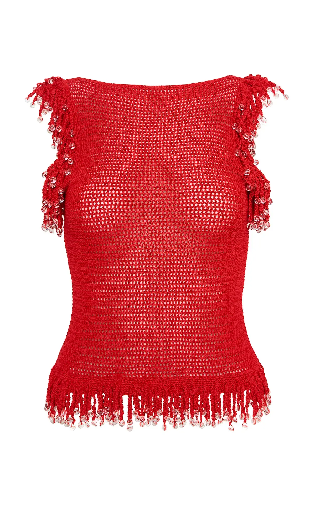 Paris Georgia Fringe Knit Top Red Size S / AU 8 - Image 5
