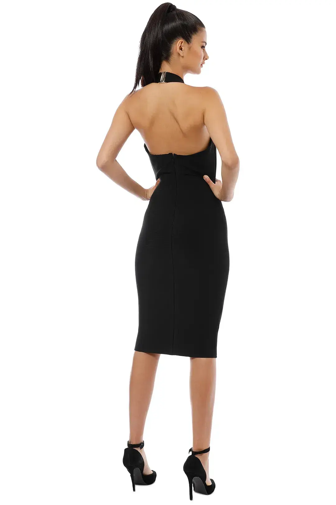 Misha Julia Midi Dress Black Size 4 - Image 3