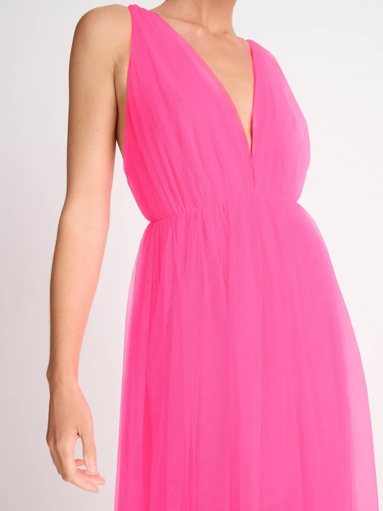 Sheike Imogen Maxi Dress Neon Pink Size 16 - Image 2