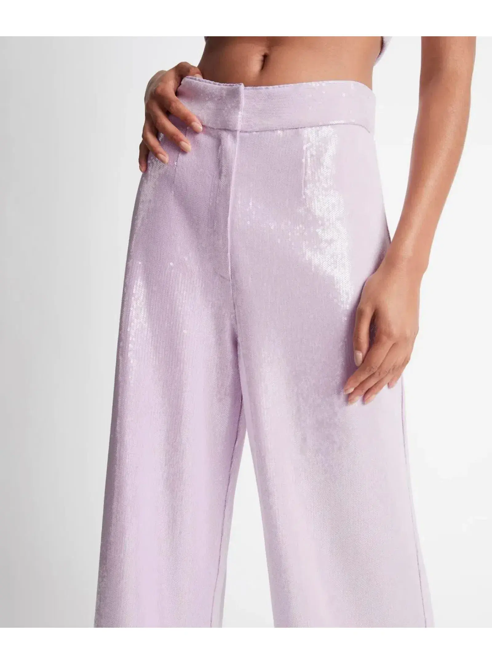 Sheike Cleo Sequin Jacket & Pants Set Lilac Size AU 14 - Image 3