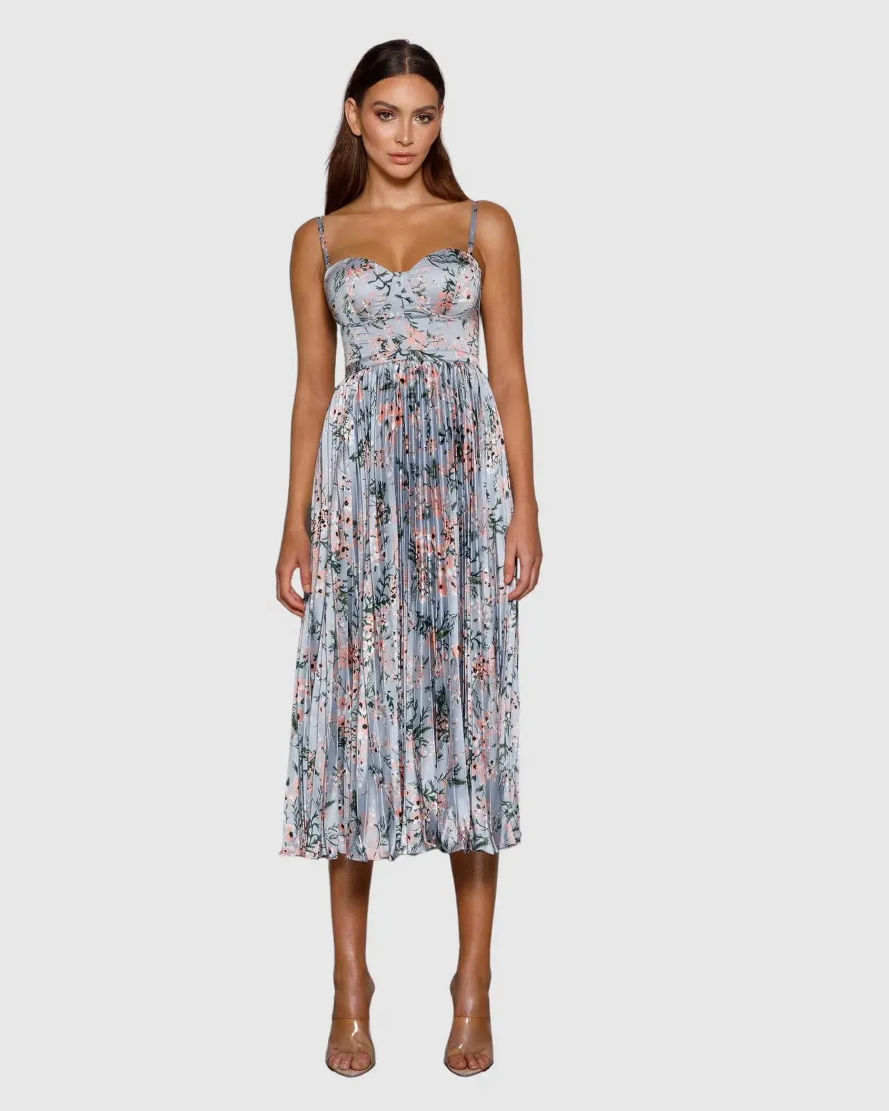 Elle Zeitoune Milan Dress Blue Floral Size AU 14 - Image 1