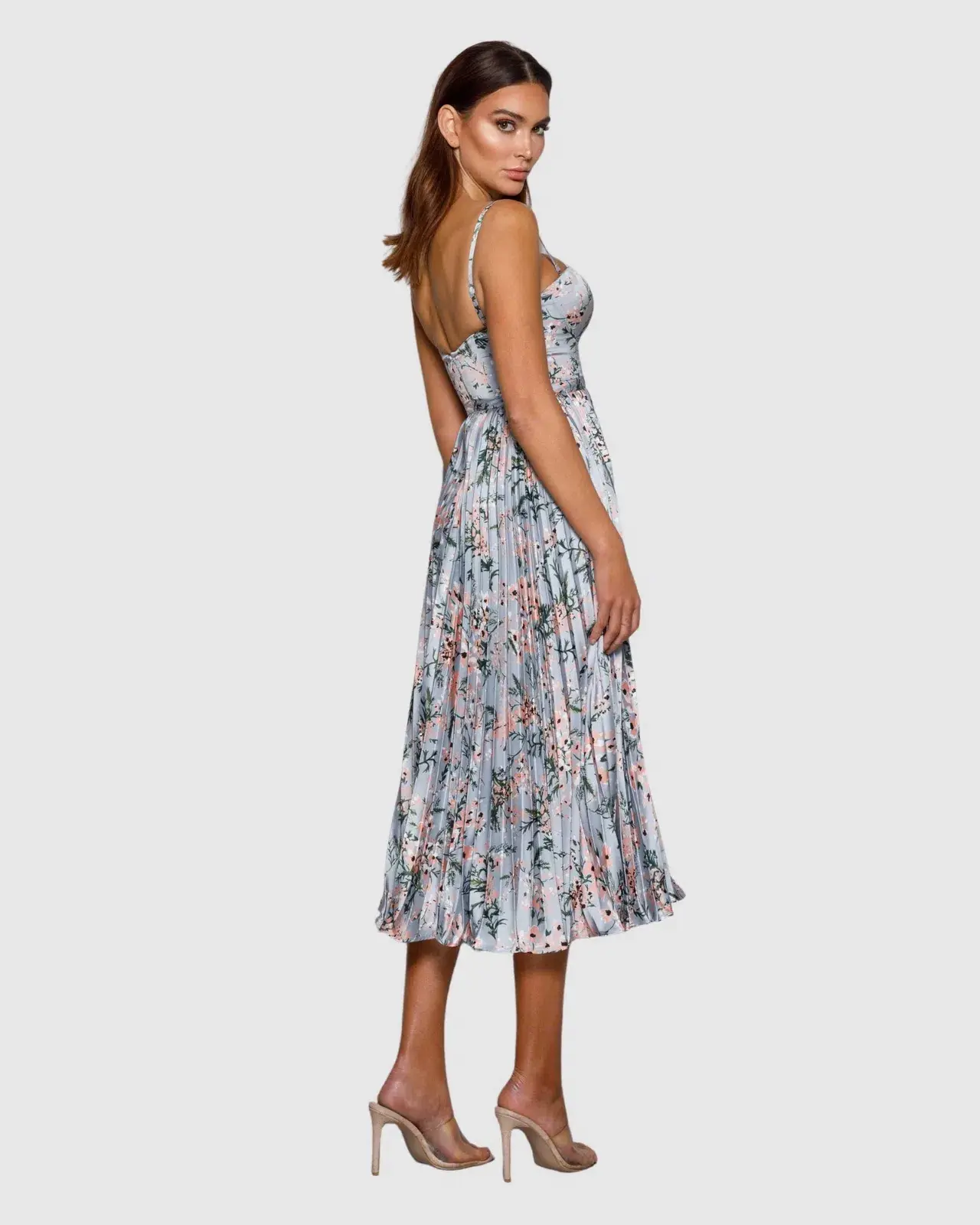 Elle Zeitoune Milan Dress Blue Floral Size AU 14 - Image 2