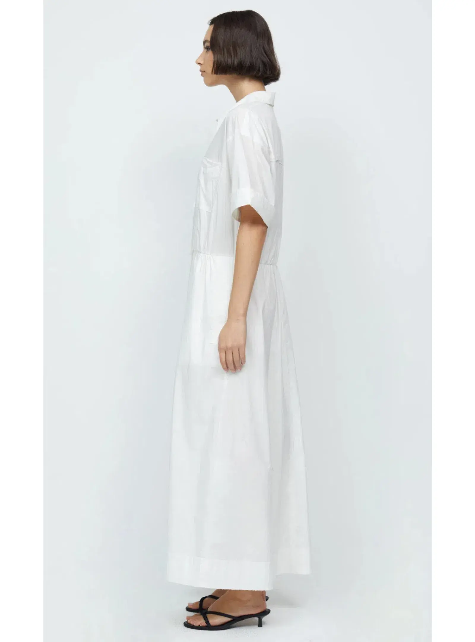 Bec & Bridge Lenna Maxi Shirt Dress Ivory Size AU 10 - Image 3