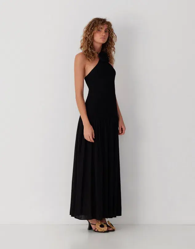 The Wolf Gang Siesta Maxi Dress Noir Size AU 8 for rent on The Volte - main image