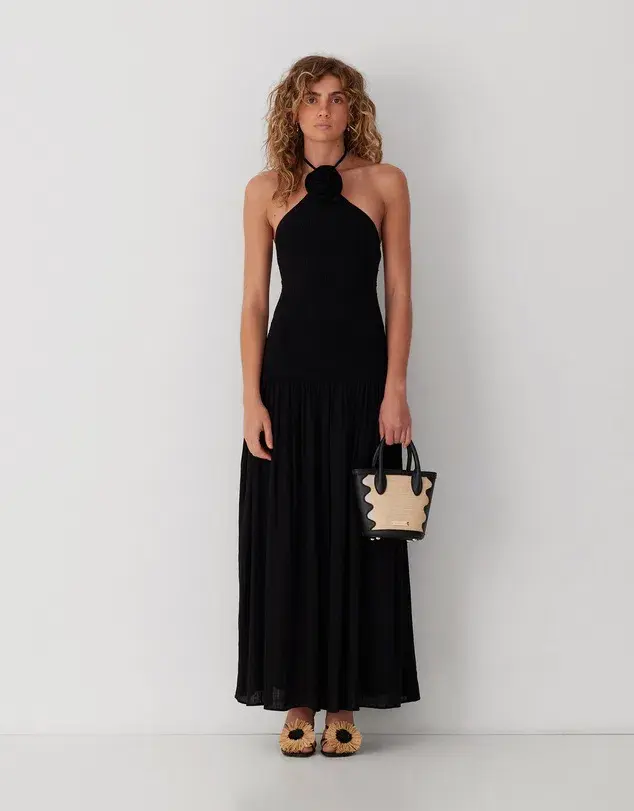 The Wolf Gang Siesta Maxi Dress Noir Size AU 8 for rent on The Volte - main image