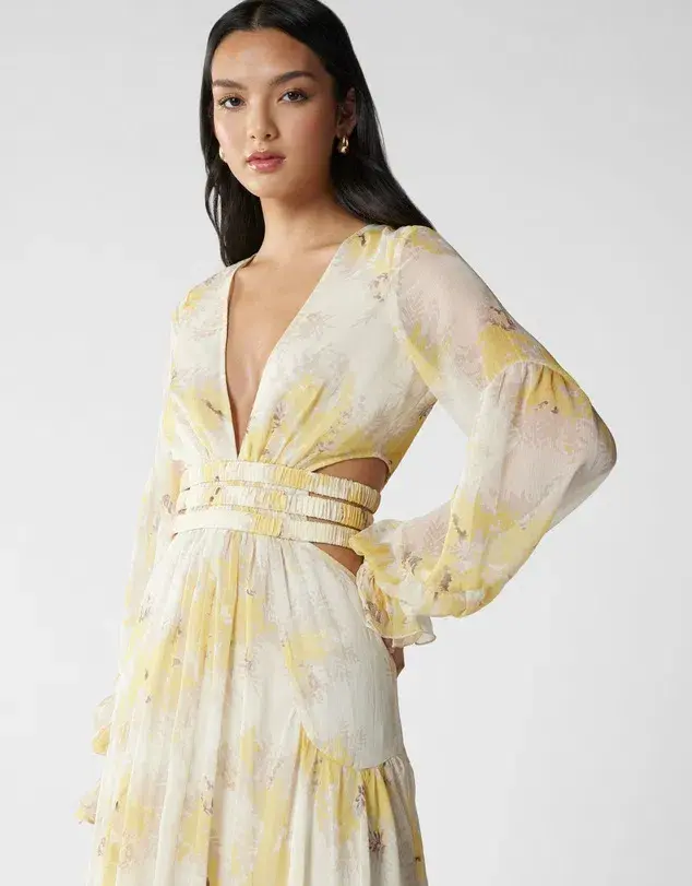 MVN La Lumber Maxi Dress Floral Print Size AU 10 for rent on The Volte - main image