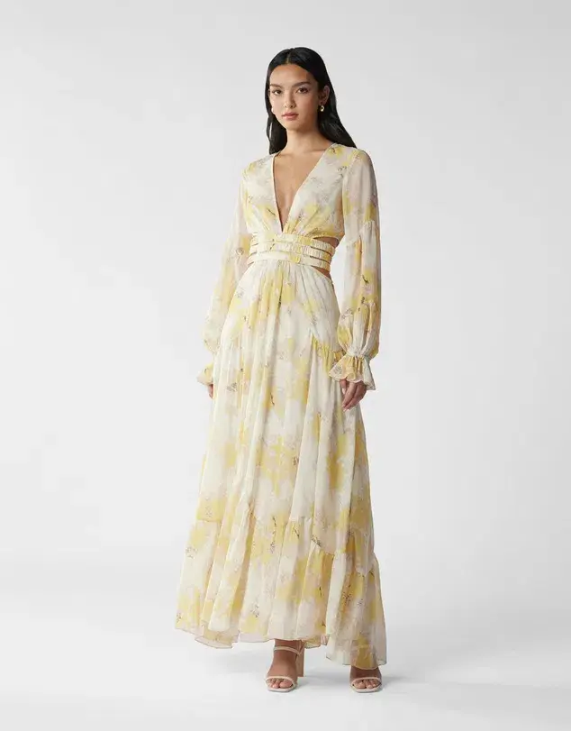 MVN La Lumber Maxi Dress Floral Print Size AU 10 for rent on The Volte - main image