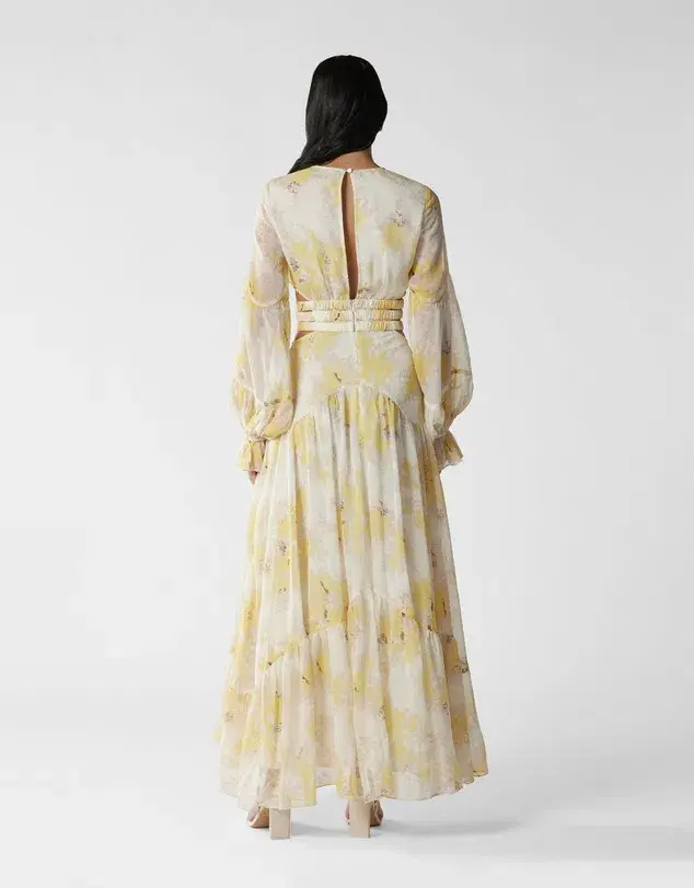 MVN La Lumber Maxi Dress Floral Print Size AU 10 - Image 4