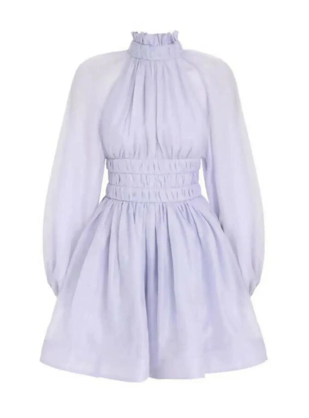 Zimmermann Luminous Long Sleeve Mini Dress Lavender Size 0 / AU 8  - Image 3