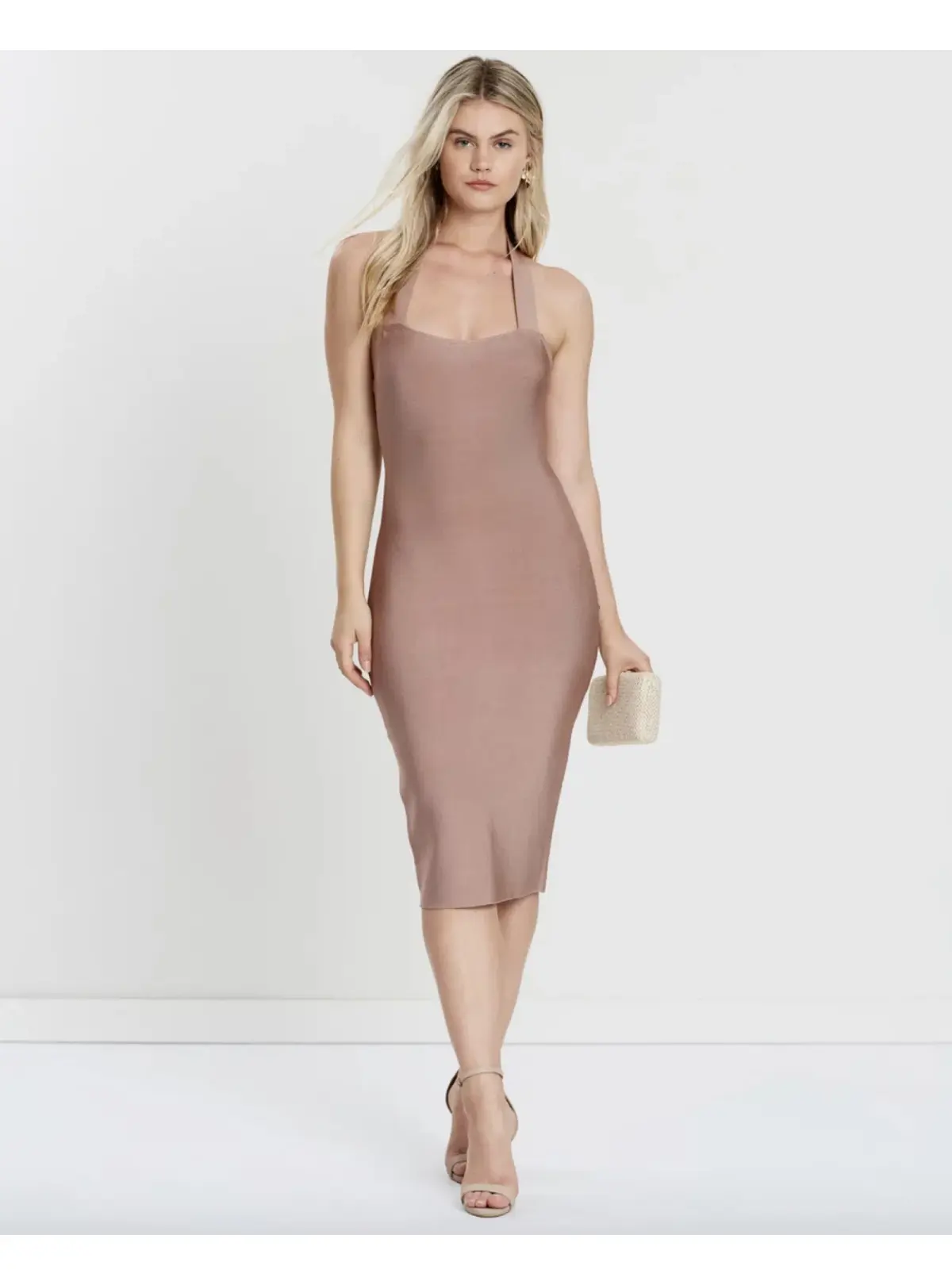 Misha Julia Midi Dress Dusty Rose Size 10 - Image 1