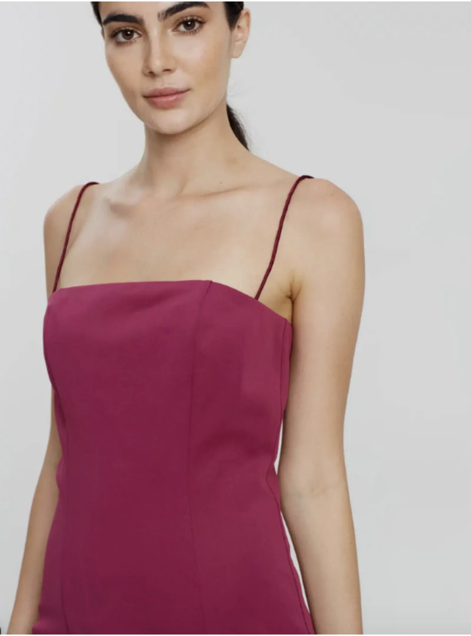Misha Sophie Midi Dress Wine Size AU 12  - Image 4