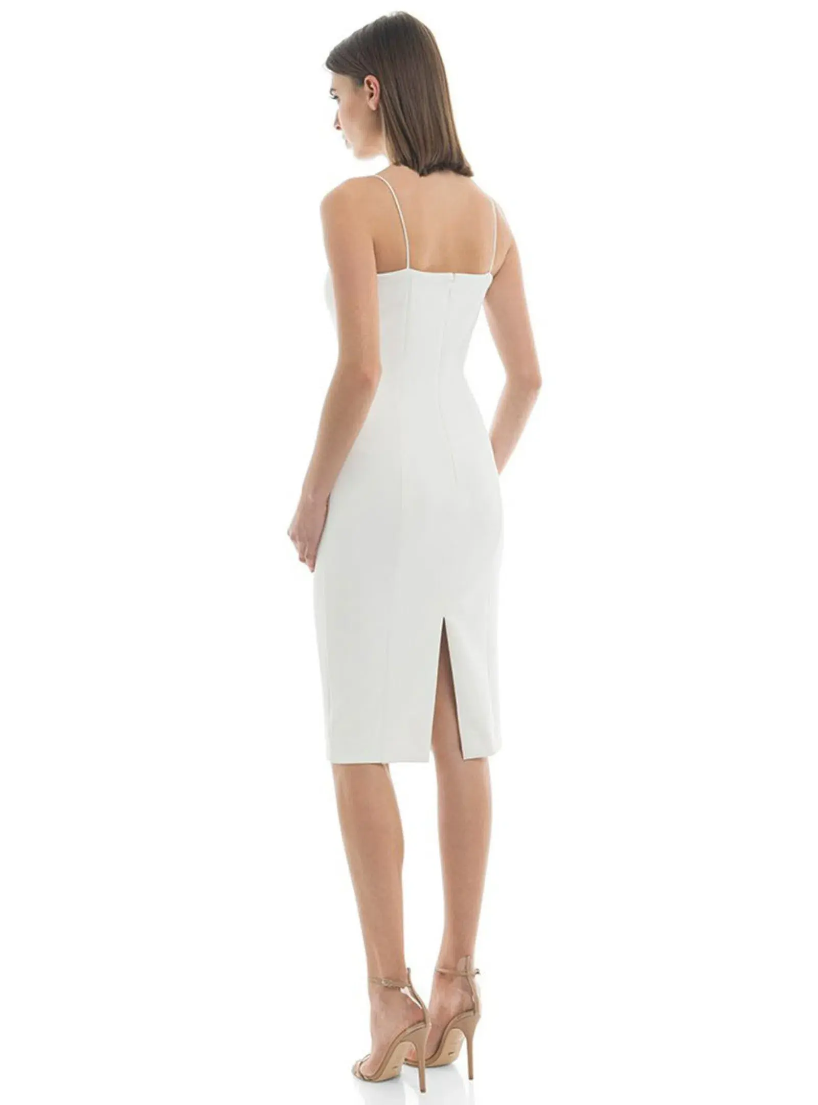 Misha Porchia Midi Dress Ivory Size 8 - Image 2