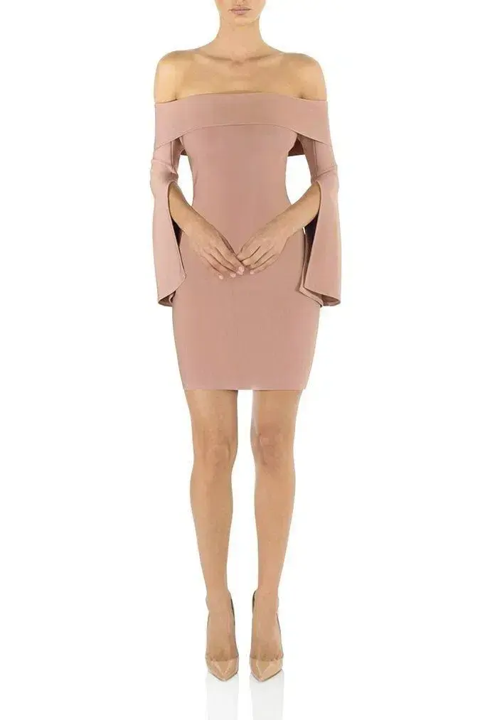 Misha Rozie Mini Dress Dusty Rose Size AU 12  for rent on The Volte - main image