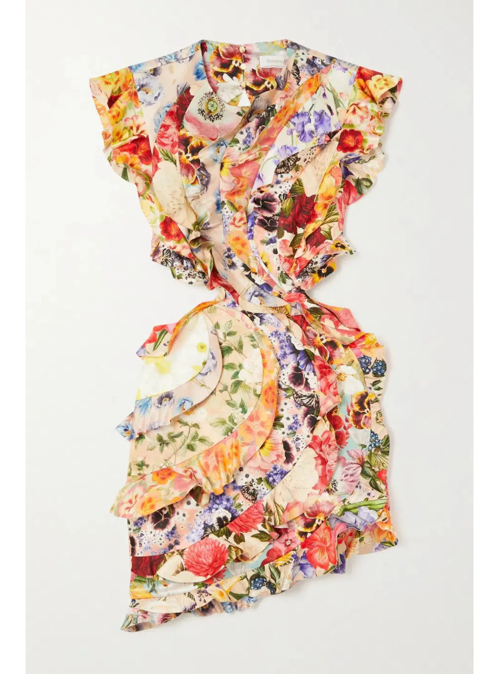 Zimmermann Wonderland Frill Mini Dress Patchwork Paisley Size 1 / AU 10  - Image 3