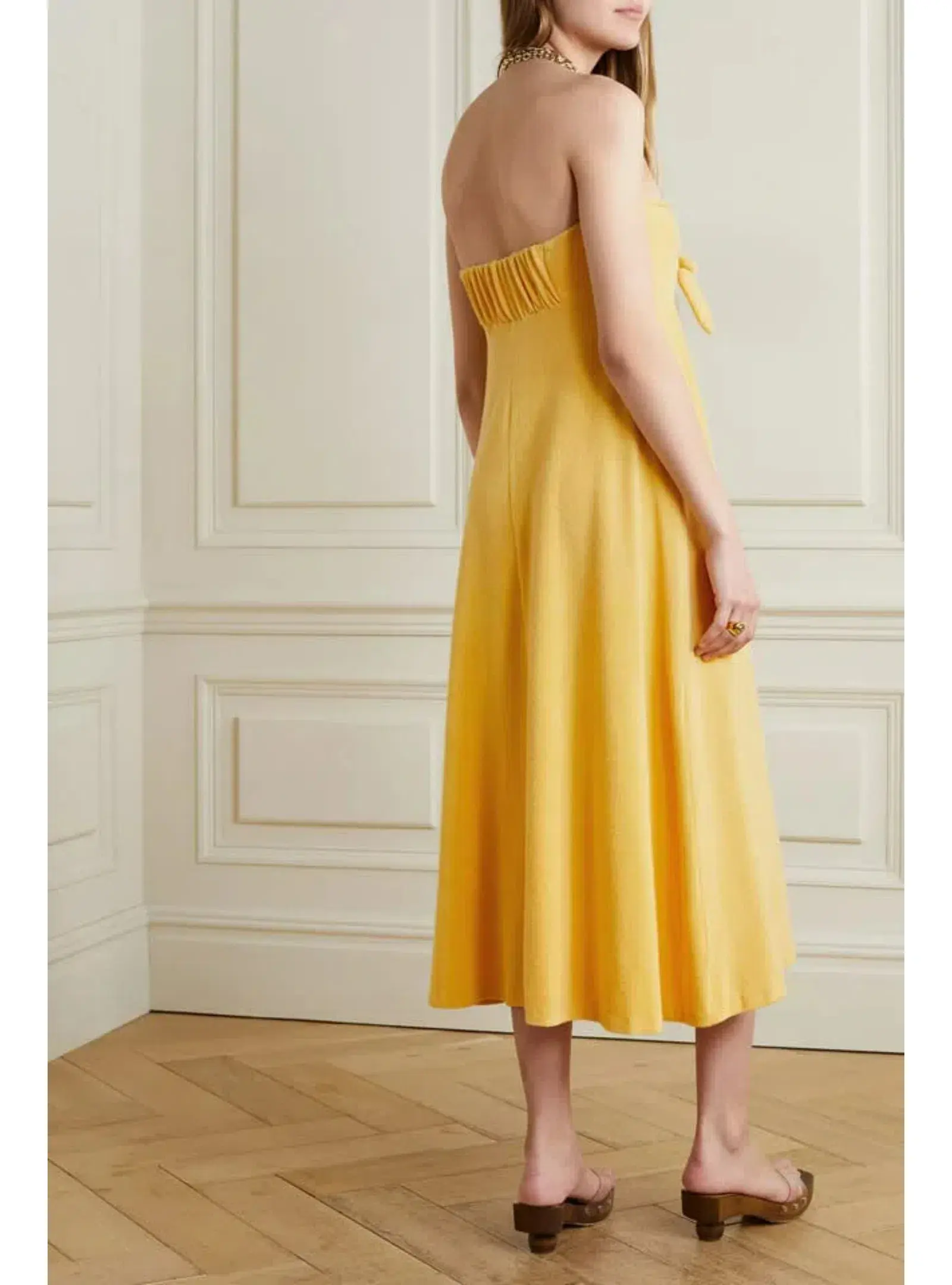 Zimmermann Jeannie Tie Bandeau Dress Mustard Size 1 / AU 10  - Image 2
