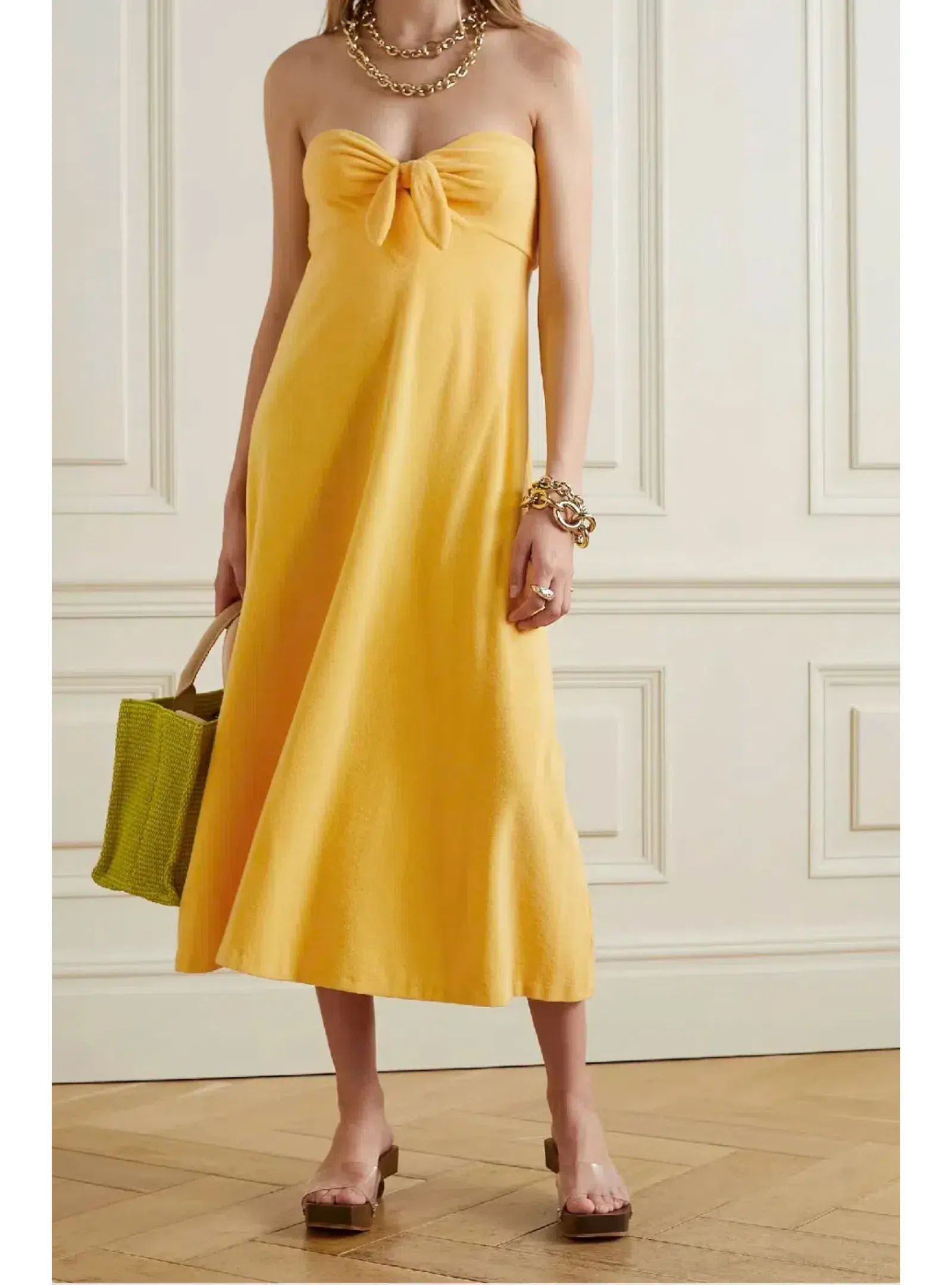 Zimmermann Jeannie Tie Bandeau Dress Mustard Size 1 / AU 10  - Image 1
