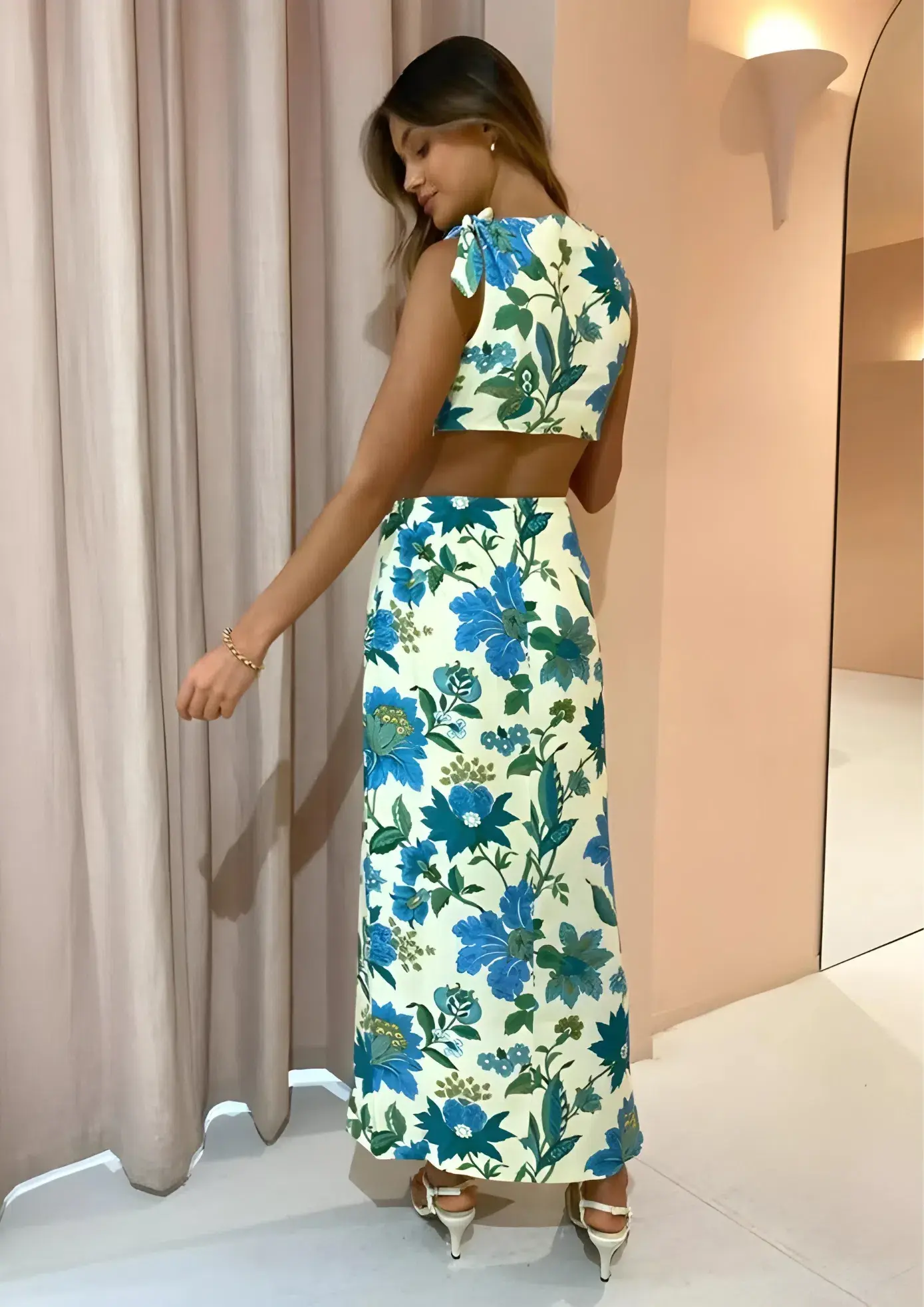 Sir the Label Alexandre Tie Midi Dress in Marguerite Floral Print Size 1 / AU 8 - Image 3