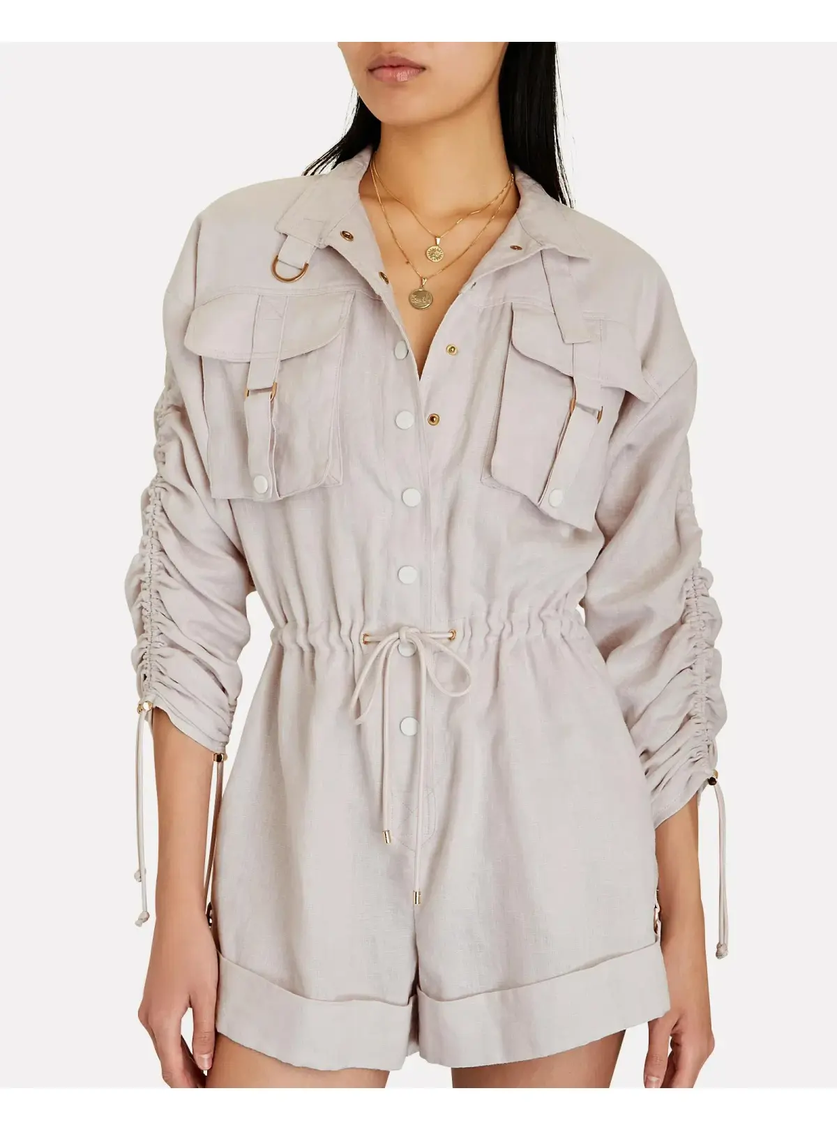 Zimmermann Utility Playsuit Dove Size 1 / AU 10  - Image 3