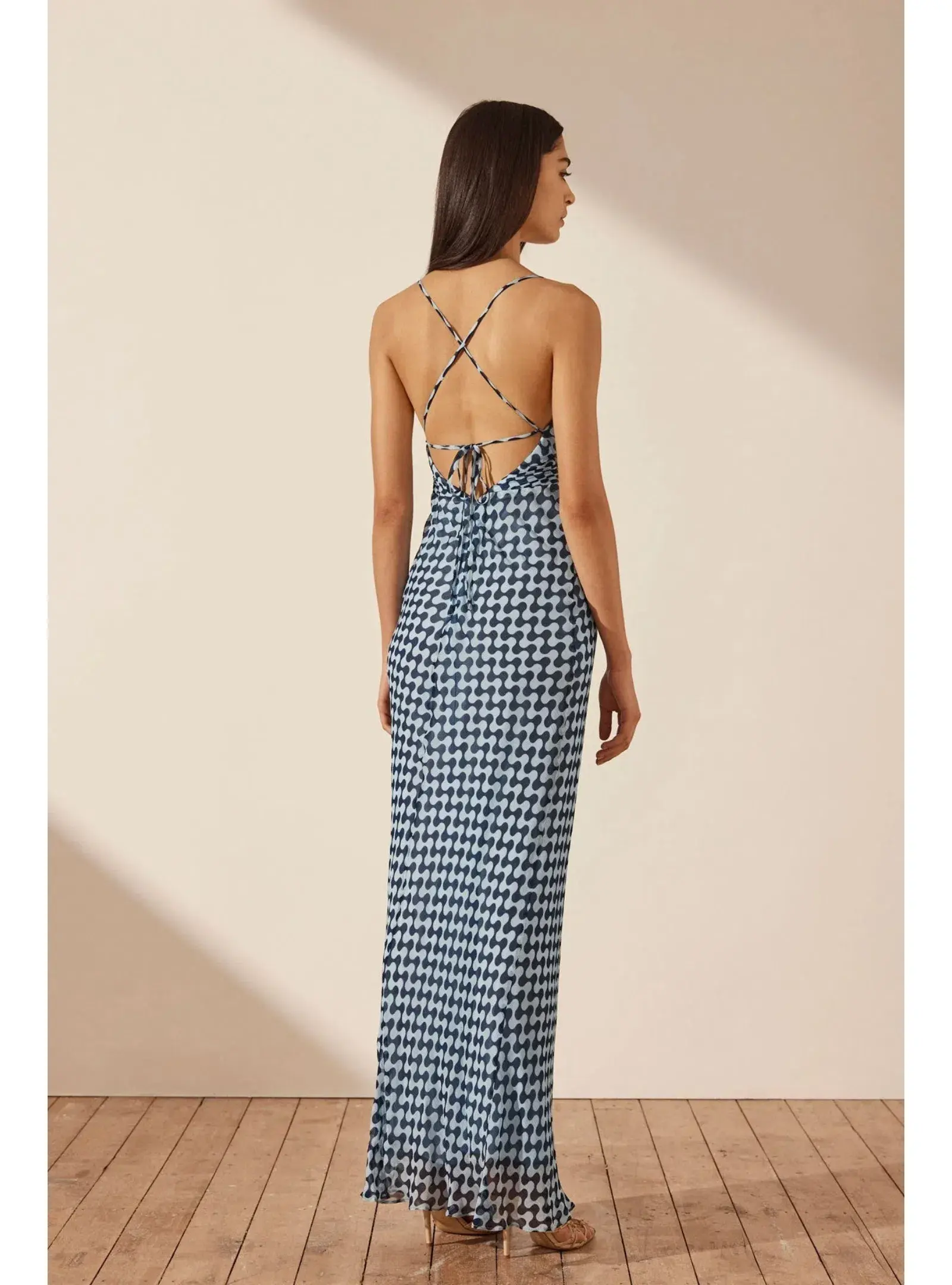 Shona Joy Elina Lace Maxi Dress in Midnight/Ice Size AU 8 - Image 3