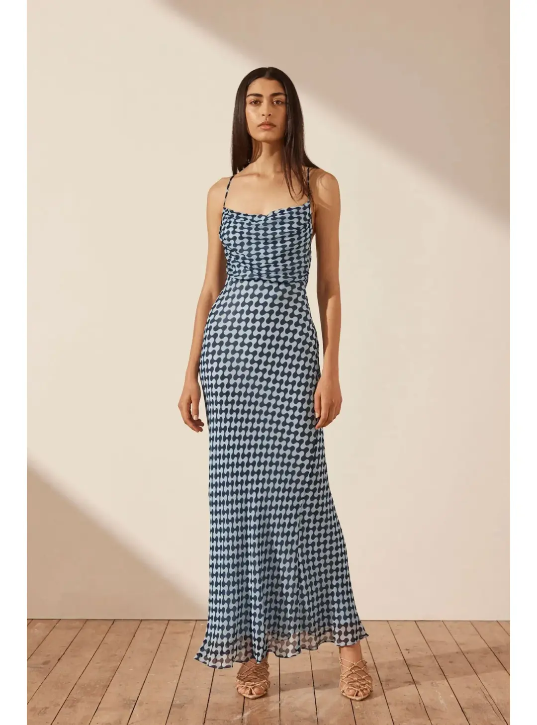 Shona Joy Elina Lace Maxi Dress in Midnight/Ice Size AU 8 for rent on The Volte - main image