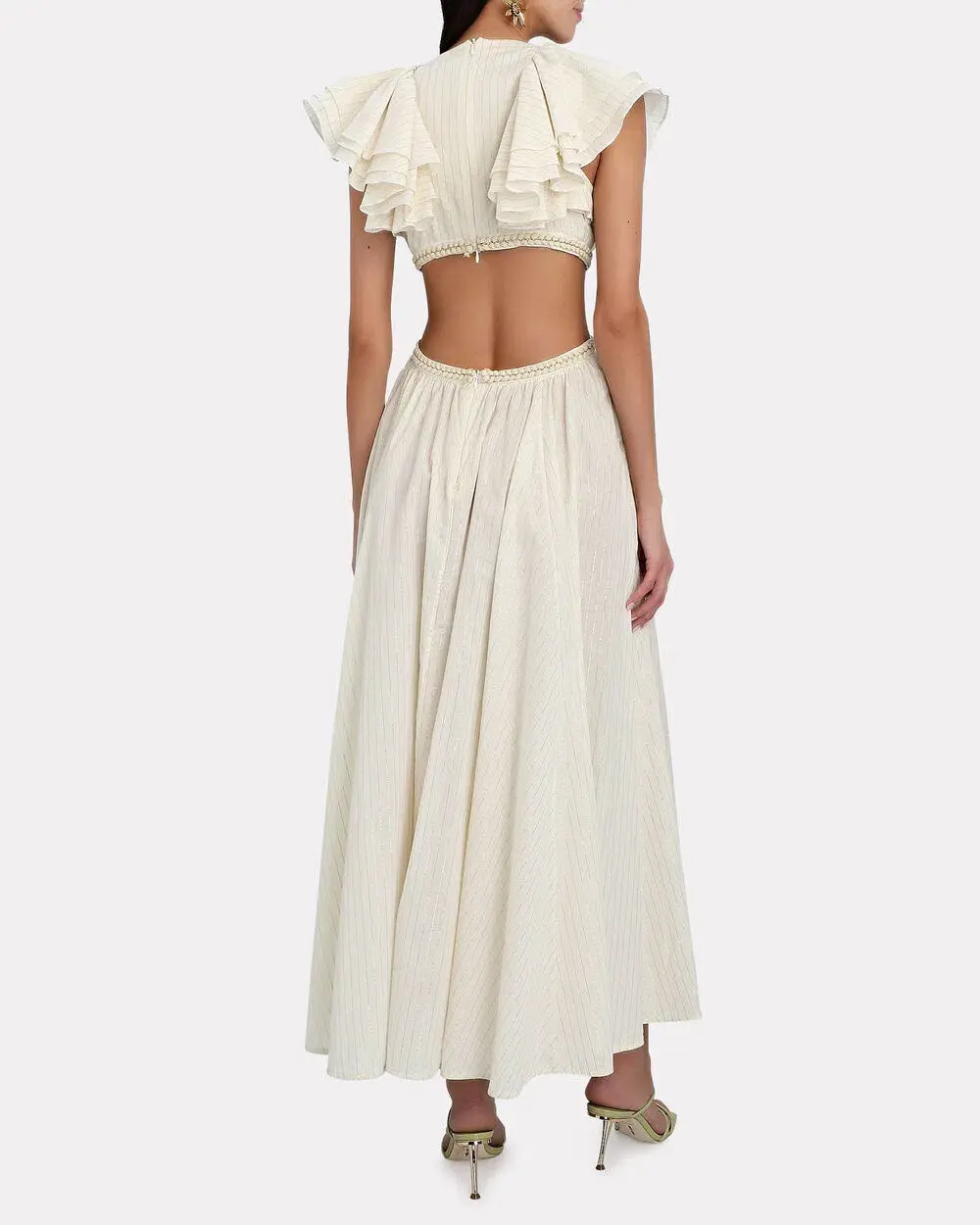 Zimmermann Anneke Cut Out Ruffle Dress Ivory Size 1 / AU 10  - Image 2