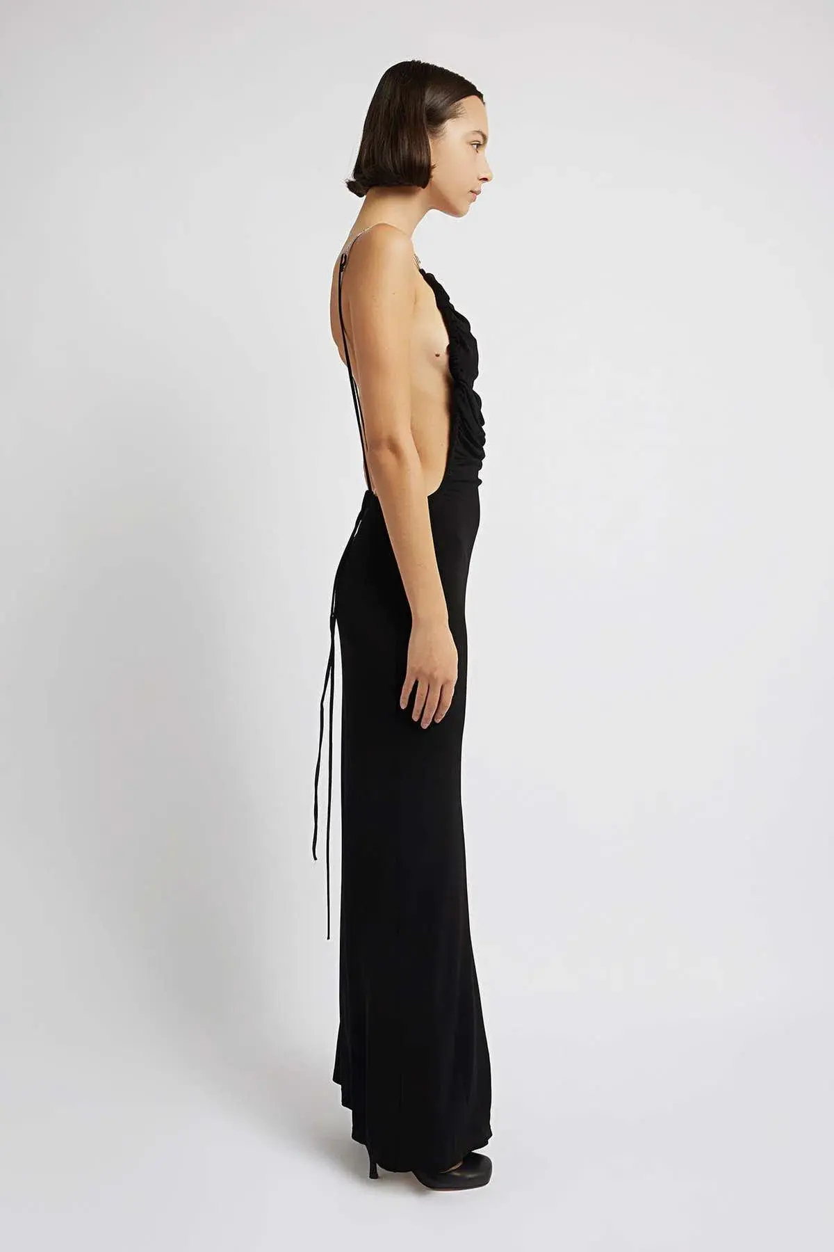 Christopher Esber Sculpted Strap Negative Space Cami Dress Black Size 12 AU - Image 2