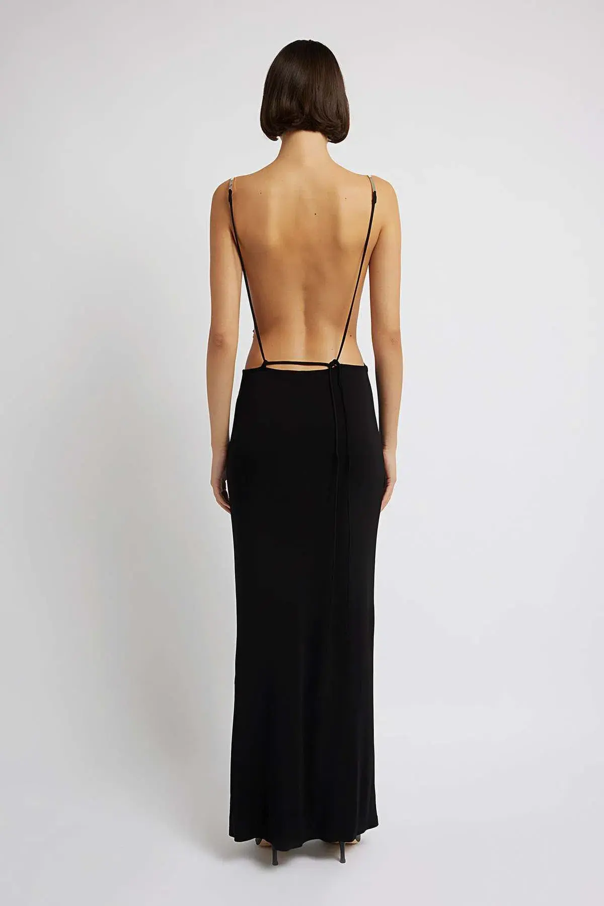 Christopher Esber Sculpted Strap Negative Space Cami Dress Black Size 12 AU - Image 3