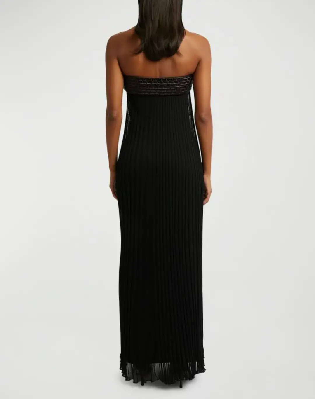 Christopher Esber Shadow Line Knit Maxi Gown Black Size S/Au 8  for rent on The Volte - main image