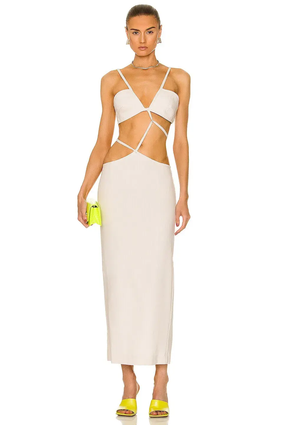 Christopher Esber Cross Bandeau Tie Dress Bone  Size 12 AU - Image 1