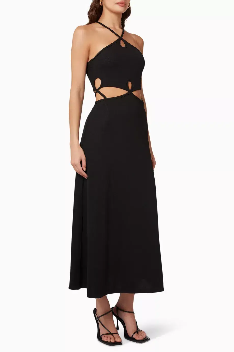 Christopher Esber Looped Cutaway Sleeveless Dress Black  Size 14 AU - Image 2